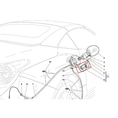 For Ferrari California Fuel Filler Door Flap Actuator OEM 69769900