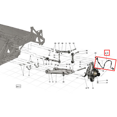 For Ferrari 458 488 California/California T FF F12 Wheel Speed Sensor Anti-lock Brake System (ABS) Sensor OEM 252514