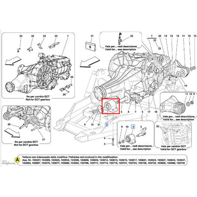 For Ferrari California 2009-2014 Transmission Mounts OEM 239753