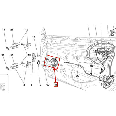 For Ferrari California Portofino Front Door Stop Door brake Hinge OEM 69877300