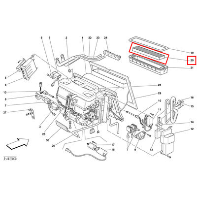 For Ferrari F430 Ferrari Air Filter &amp; Pollen Filter &amp; Oil Filter OEM 191206 234742 65384300 80000778 ﻿
