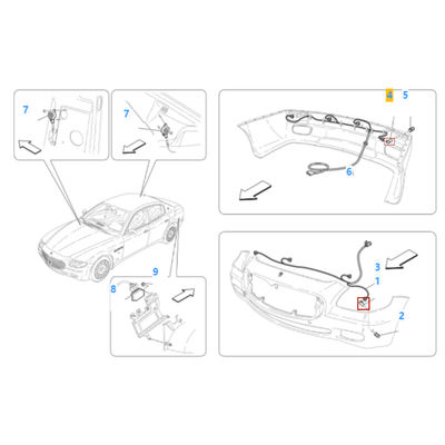 For Ferrari F12 612 Cilindri , Maserati Quattroporte M139 Front And Rear Bumper Radar Parking Sensor OEM 191532