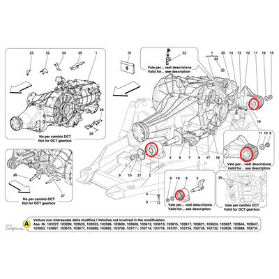 For Ferrari California 2008-2014 For Transmission Mount Gearbox Flexible Pads OEM 239753 239754 239755