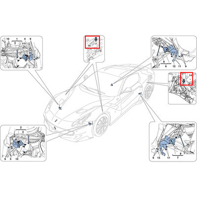For Ferrari 458,488,599,California,FF Accelerometer Sensor For Magneride (Magnetorheological) Suspension Accelerator OEM 263079