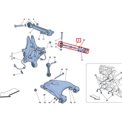 For Ferrari 458,488 California FF, F12 Rear Control Arm Whole Suspension Tie Rod OEM 245161
