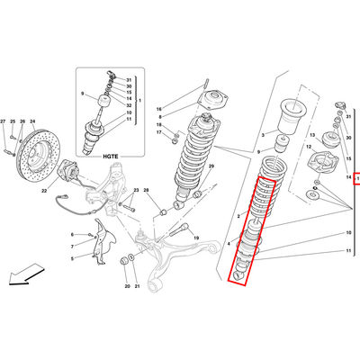 For Ferrari 599GTB SA Front Shock Absorbers OEM 257058