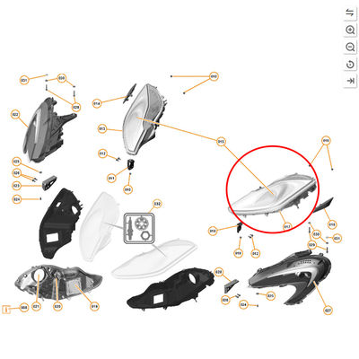 For Mclaren MP4-12C White Style Front Left Headlight Assembly (Used) OEM 11A4056CP