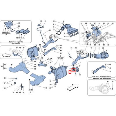 For Ferrari 458 488 GTC4 Exhaust Pipe Rubber Mounting Bracket ，Muffler Flexible Support Bushing Exhaust Hanger OEM 239798