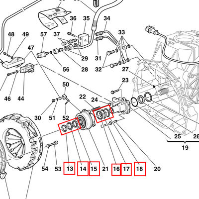 For Ferrari California 430 360 599 612 Transmission Thrust Bearing Seal Clutch Gasket Oil Seal OEM 181137 208014 181838 181828 154507 181836