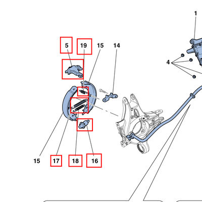 For Ferrari 458 488 F12 California Hand Brake Repair Kit OEM 186572 240947 243123 240952 254156