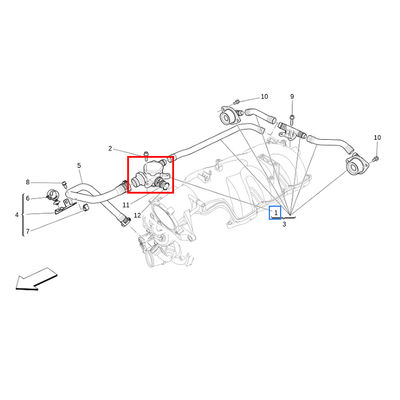 For Maserati Quattroporte Ghibli Levante 3.0 2014-2018 Engine Oil Gas Exhaust Valve Oil-Water Separator OEM 293162