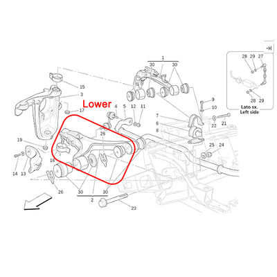 For Maserati M139 Quattroporte 2004-2013 GranTurismo 2008-2018 Front Left Lower Suspension Control Arm OEM 980139892 980139894