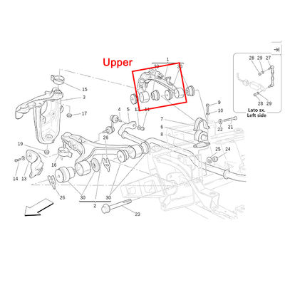 For Maserati M139 Quattroporte 2004-2013 GranTurismo 2008-2018 Front Left Upper Suspension Control Arm OEM 980139892 980139894