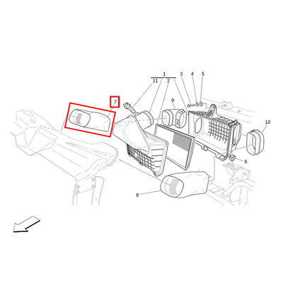 For Maserati Quattroporte M139 granturismo GT GranCabrio 2007-2022 Left Air Intake Pipe Sleeve OEM 299638