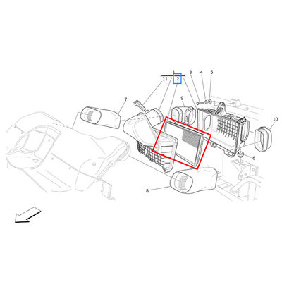 For Maserati Quattroporte M139 GT GTS Filtering Element OEM 205468