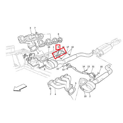 For Maserati Grancabrio/Granturismo Ferrari F458 F360 F430 California F599 Rear Lambda Sensor Oxygen Sensor OEM 180915 0258006196