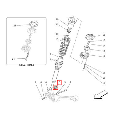 For Maserati Ferrari 458 488 550 575 599 612 Front Strut Ball Joint Shock Absorber Bushing OEM 157630