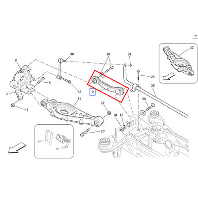 For Maserati Levante (2017+) Rear Suspension Control Arm OEM 670158898