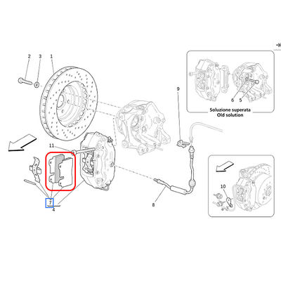 For Maserati GranTurismo 4.2L Rear Brake Pads Set OEM 673012040