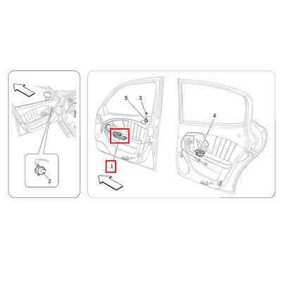 Για Maserati Quattroporte Αριστερή μπροστινή πόρτα παράθυρο Master Switch Panel OEM 247993