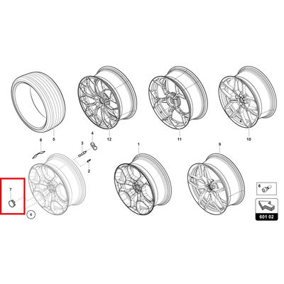For Lamborghini Aventador LP750 HuracanLP610 Hubcaps Rim Trim Caps OEM 470601147