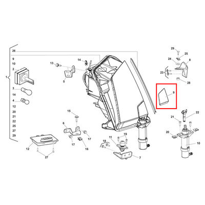 Per la Lamborghini Gallardo, il guarnizione del faro OEM 400955276B