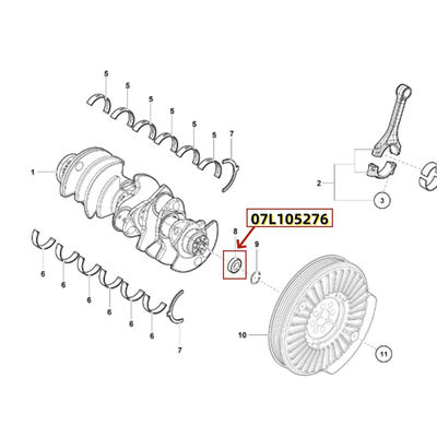 For Audi R8 For Lamborghini Gallardo Huracan Aventador Gearbox Clutch Crankshaft Rear Guide Ball Bearing OEM 07L105276