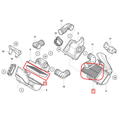 For Lamborghini LP700 750 Air Filter Element OEM 470133843A