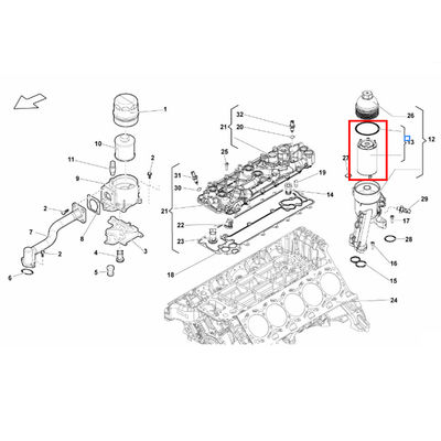 For Lamborghini Gallardo Huracan Oil Filter OEM 079198405E