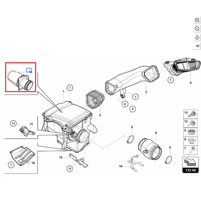 For Lamborghini LP580 Air Filter Element OEM 420133844E