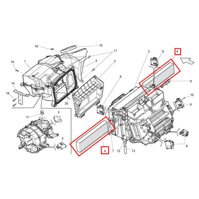 For Lamborghini Gallardo Air Conditioning Filter , Filter Elements OEM 4F0898438C