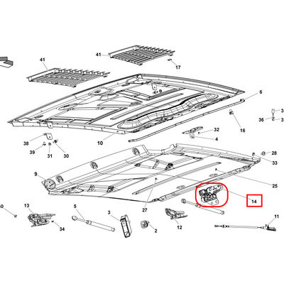 For Lamborghini Gallardo LP550 LP560 2005-2007 Bonnet Hood Lid Safety Latch Catch Lock Mechanism OEM 8E0823509C
