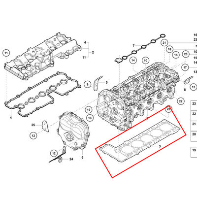 For Lamborghini Huracan Cylinder Head Gasket OEM 07L103383AH 07L103383AG