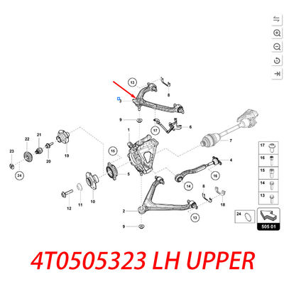 For Lamborghini Huracan Rear LH Upper Control Arm OEM 4T0505323