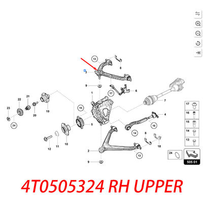 For Lamborghini Huracan Rear RH Upper Control Arm OEM 4T0505324