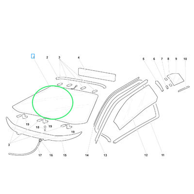 For Lamborghini Murcielago Front Windshield OEM 418845011