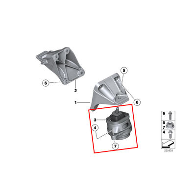 For Rolls-Royce Phantom Car Engine Mounts Rubber Pier OEM 22116765320