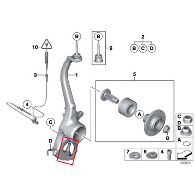 For Rolls-Royce RR1 Phantom Front Steering Knuckle Ball Joint OEM 31216774835 31216774836