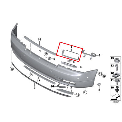 For Rolls Royce 2nd Generation Front Bumper Left &amp; Right LED Headlight Frame Cover Chrome Trim Phantom Body OEM 51137303661 51137303662