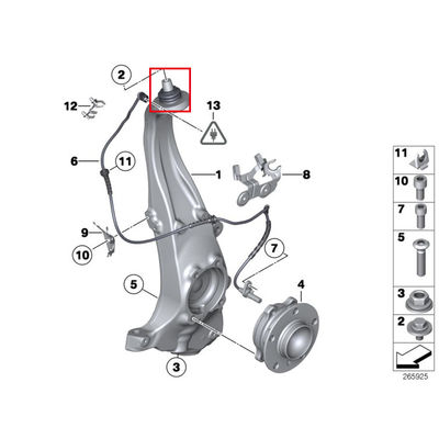 For Rolls Royce Dawn, Ghost, Wraith Front Knuckle Ball Joint OEM 31216853001 31216853002 31106854530