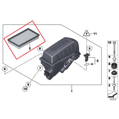 For Rolls Royce Phantom Ghost Wraith Dawn Air Filter OEM 13717593250