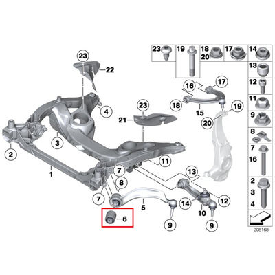For Rolls Royce Ghost Dawn Wraith Lower Control Arm Bush OEM 31126775145