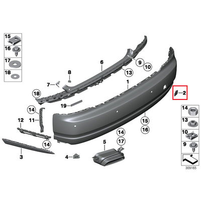For Rolls Royce Ghost Rear Left &amp; Right Bumper Trim Moulding OEM 51127238254 51127238392 51127238253 51127238391