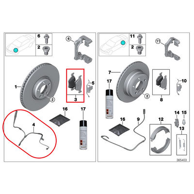 For Rolls Royce Ghost Front Brake Pads With Sensors OEM 34116799870 6799870 34356791959
