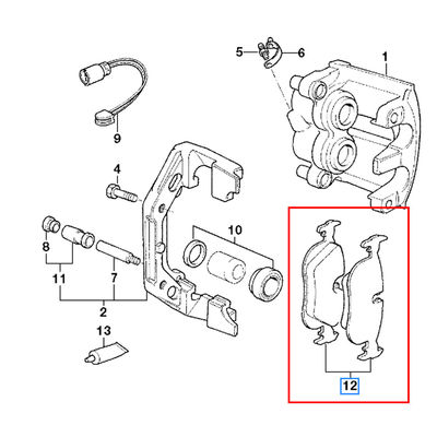 For Rolls Royce Silver Seraph 1998-2002 Front Brake Pads OEM 34116761246