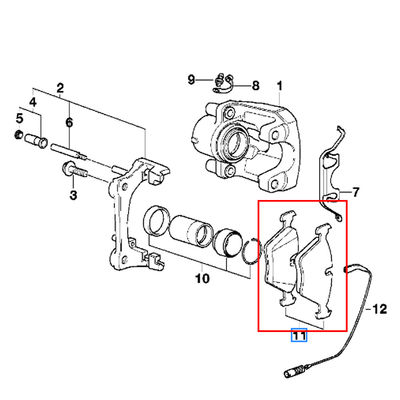 For Rolls Royce Silver Seraph 1998-2002 Rear Brake Pads OEM 34216778168