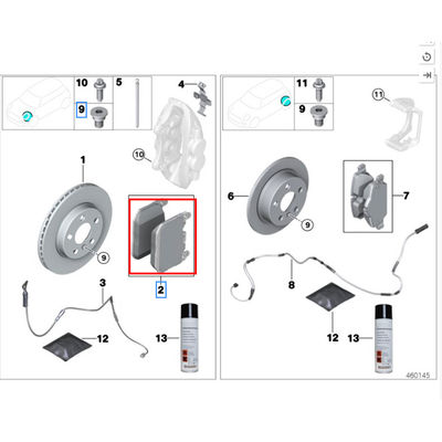 For Rolls Royce Cullinan RR31 6.7T 2017 Present Front Brake Pads OEM 34106888459