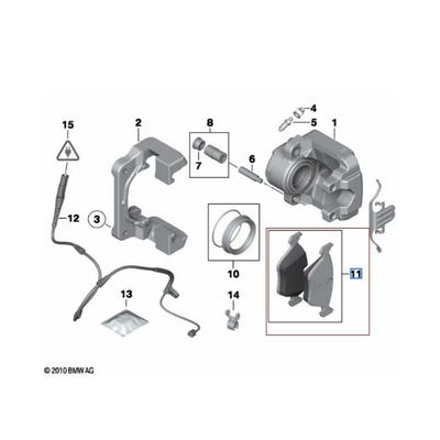 For BMW For Rolls Royce Ghost RR4 6.6T Before August 2011 Front Brake Pads OEM 34116783554