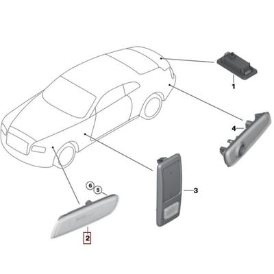 Per la Rolls Royce Phantom RR11 RR12 Wraith RR5 Marcatore luce destra OEM 63147953988