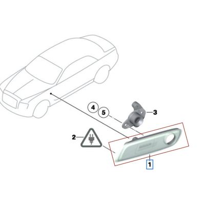 For Rolls-Royce Wraith RR5 Ghost RR4 Front Right Bumper Width Indicator Display Light OEM 63147201194